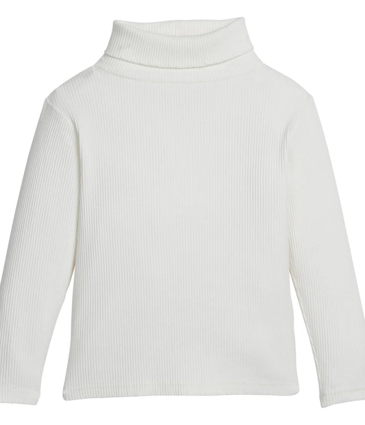 Ribbed Turtleneck-Ivory