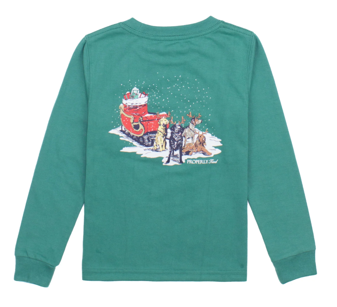 Boys LS Sleigh Dogs Tee