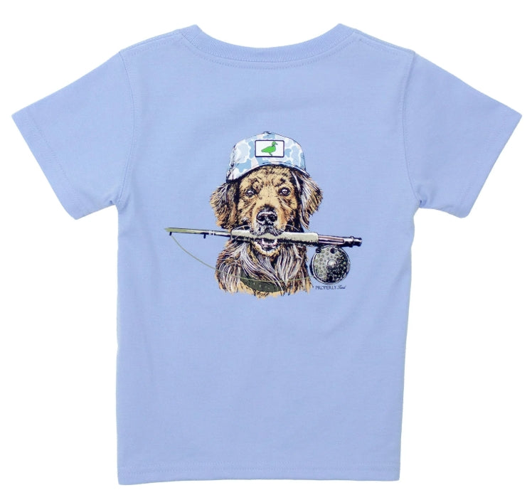 Boys fishing buddy ss light blue