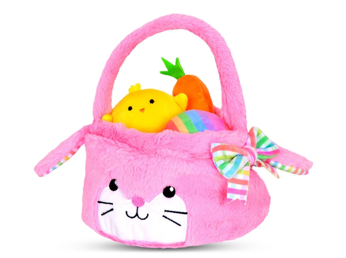 Bunny basket plush set