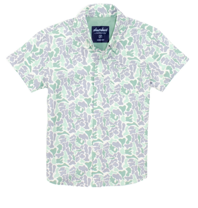 Sage camo shordees shirt