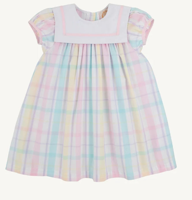 Brunch plate plaid collar dress