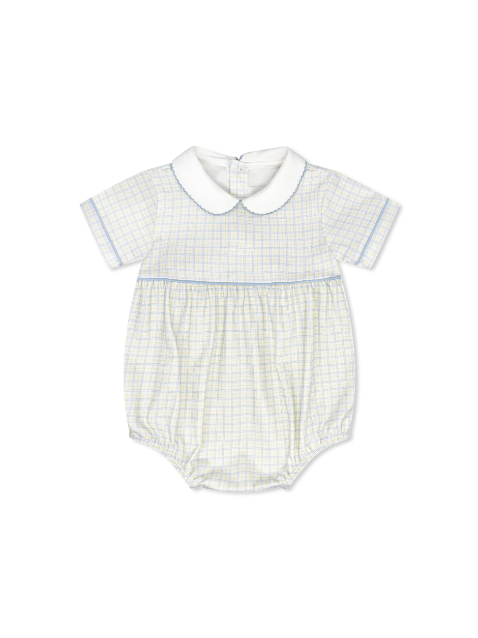 Baby bea bubble- cornflower check