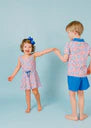 Sissy Dress in red/blue plaid