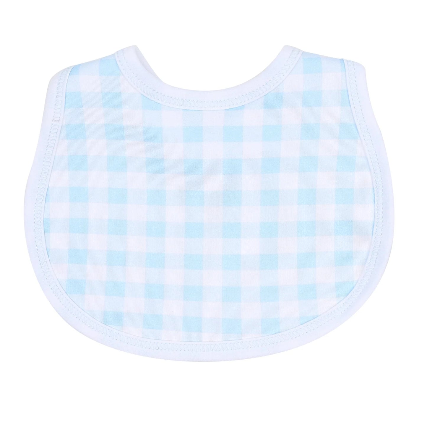 blue check bib