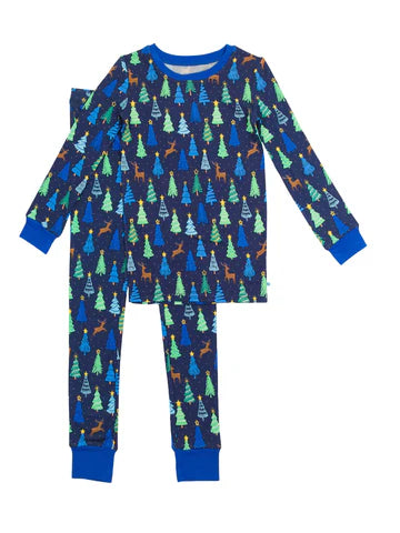 Merry Blue Pines PJ Set