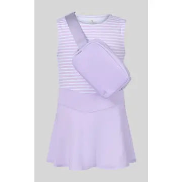 Lilac Tank, Crossover Skort, Fanny Bag Set