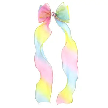 Rainbow Butterfly bow hairclip