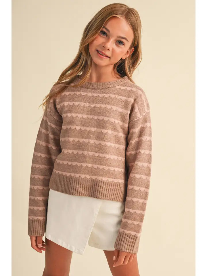 Tween Kids Girls Long Sleeve Sweater (7-14)