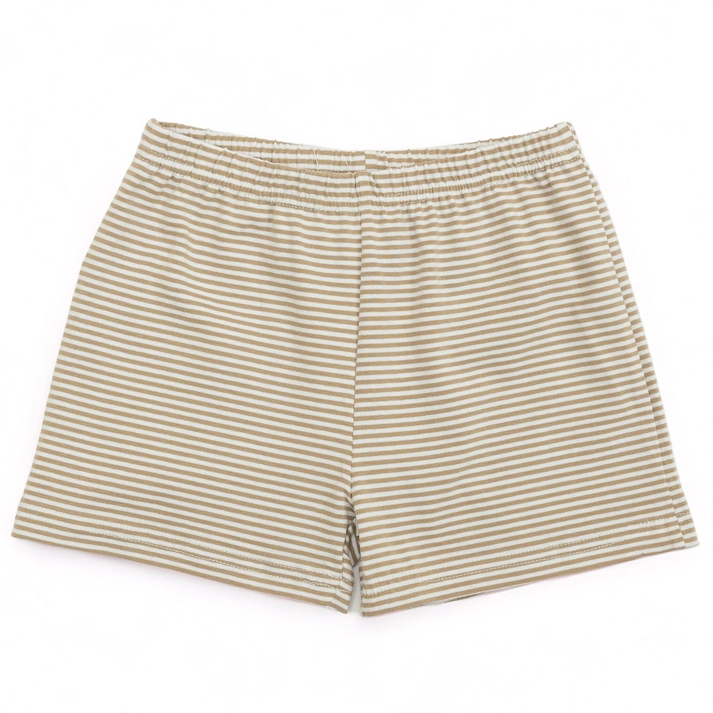 Knit Shorts- Khaki Stripe