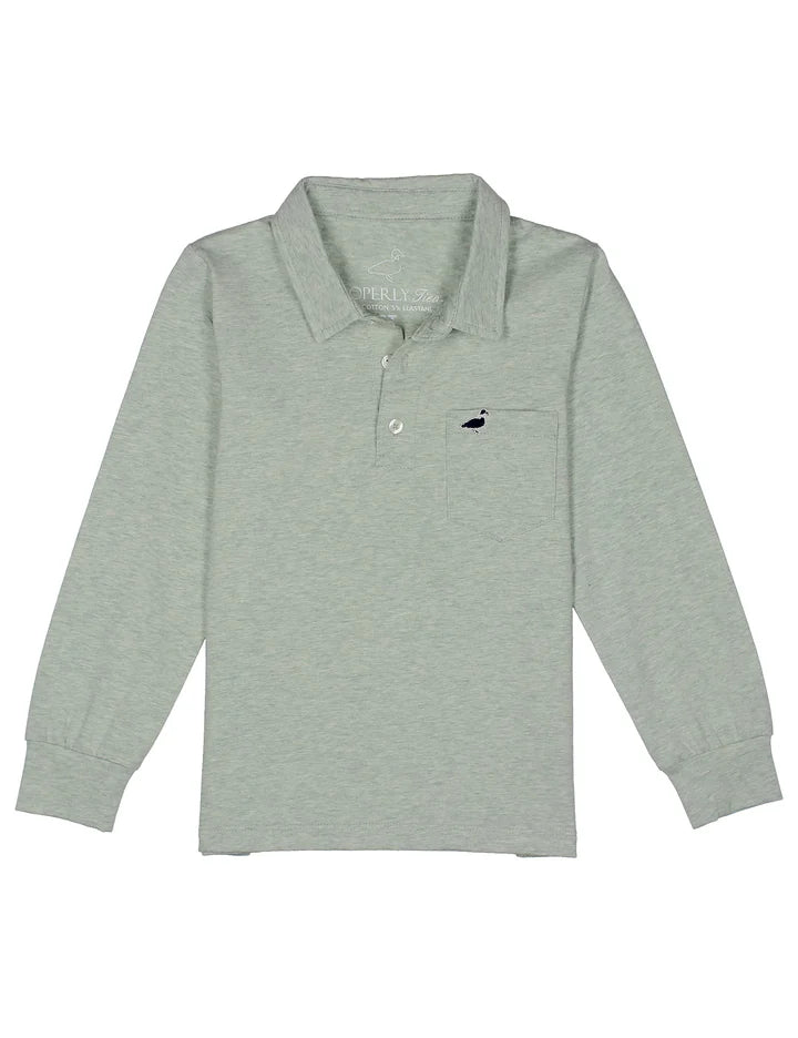 Harrison Pocket Polo LS Kudzu
