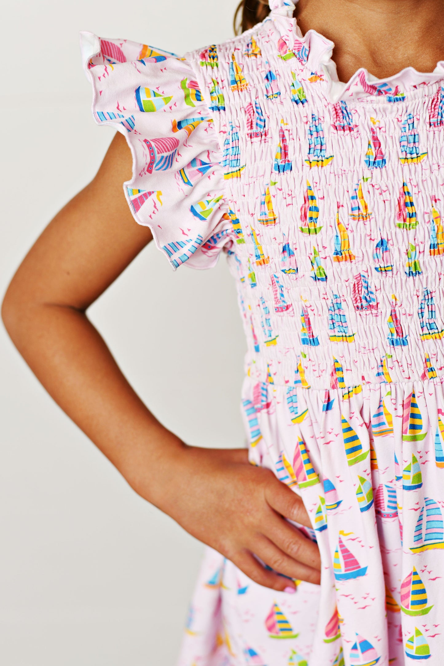 Pink sailboats dress