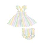 Ric Rac Stripe ruffle set