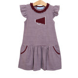 Megaphone dress- Maroon