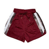 Sequin Maroon and silver shorts