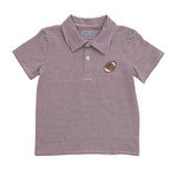 Football polo maroon
