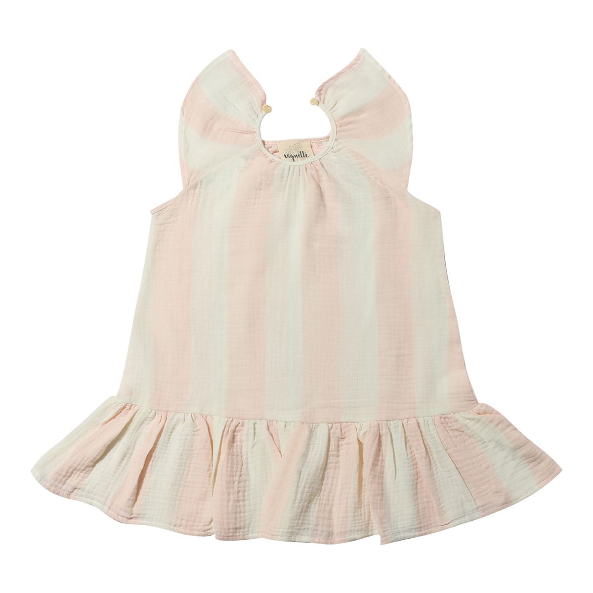 Bennie pink stripe guaze dress
