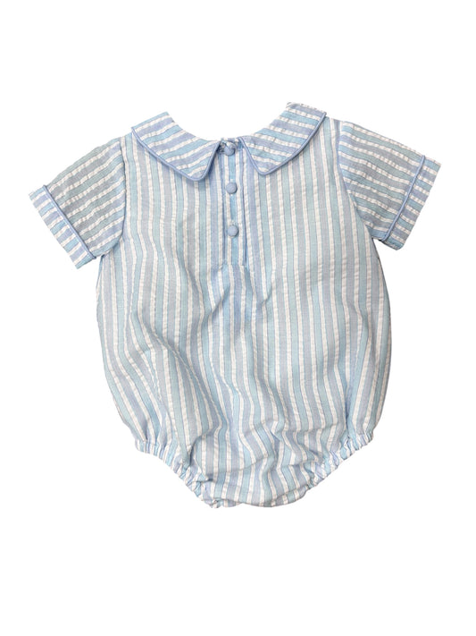 James blue and green stripe bubble
