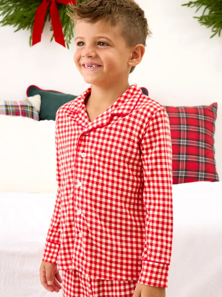 Red & White Gingham pj set