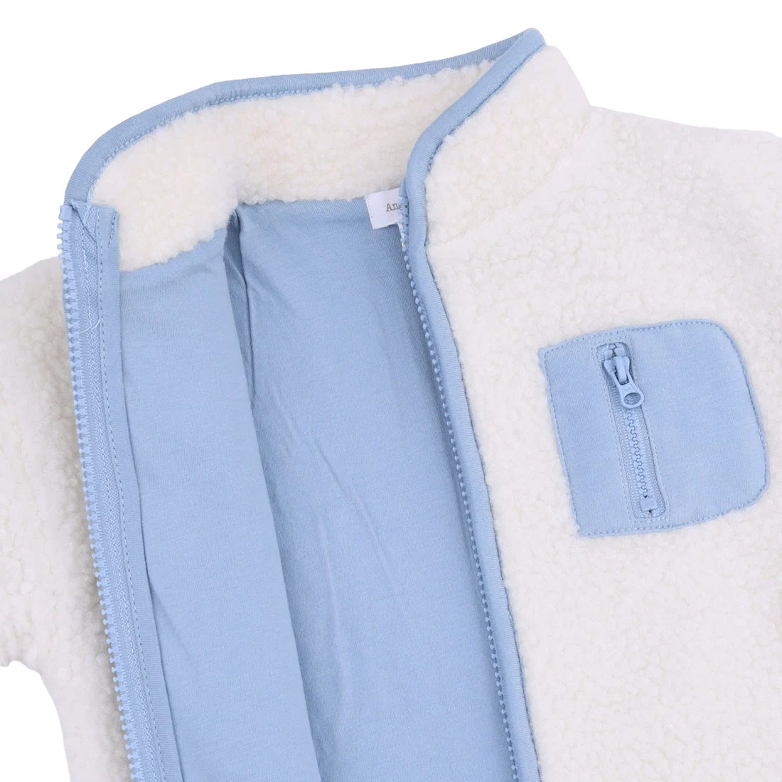 Sherpa -Blue Zip Jacket with Lining