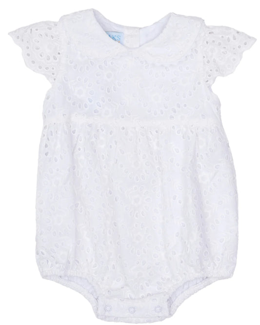 Olive White Eyelet Bubble