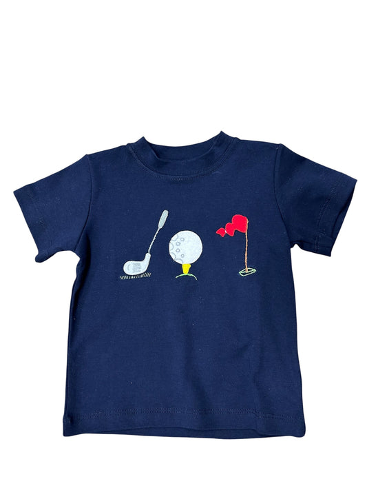 Navy applique golf