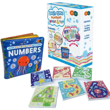 Color Changing Bath boom and Stickers-Numbers
