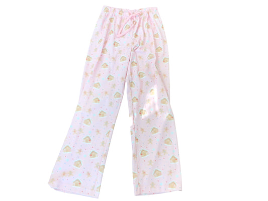 Adult Pink Gingerbread PJ Pants