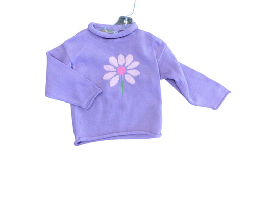 Lavender Daisy Roll Neck Sweater