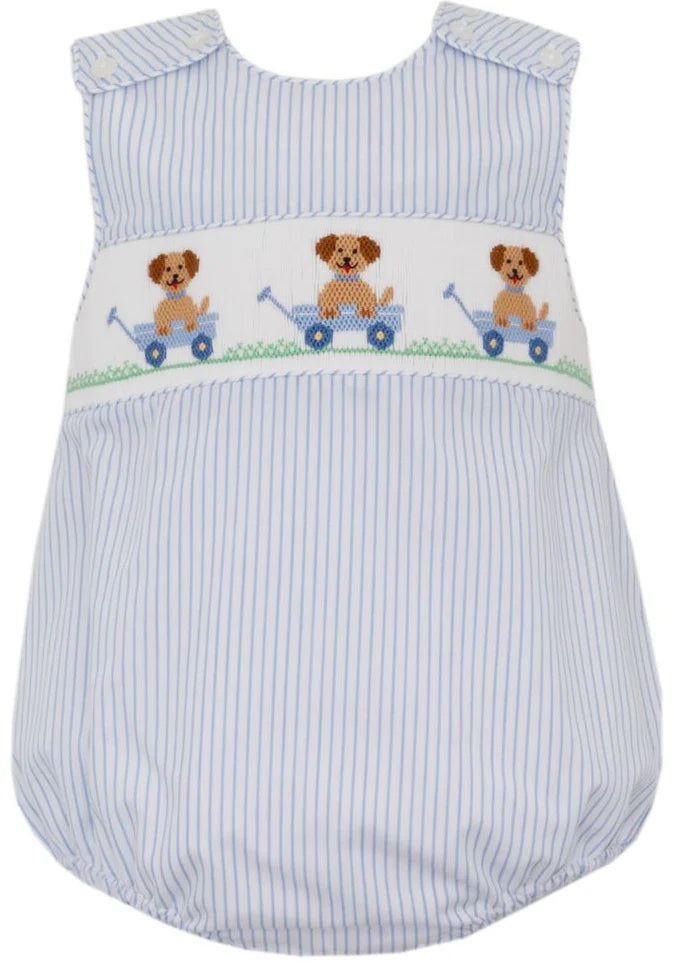 smocked puppy bubble