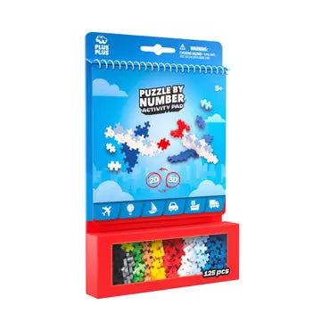 Transportation puzzle by number activity pad