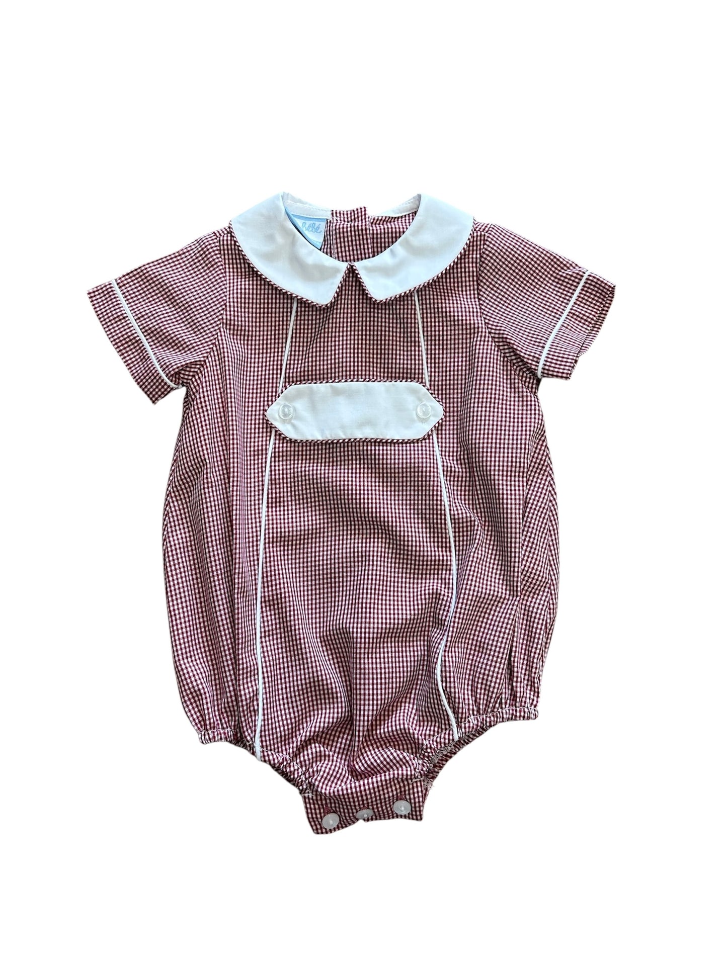 Gingham Boy short bubble