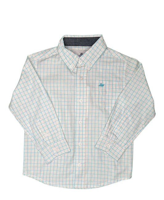 Blue/pink button down plaid