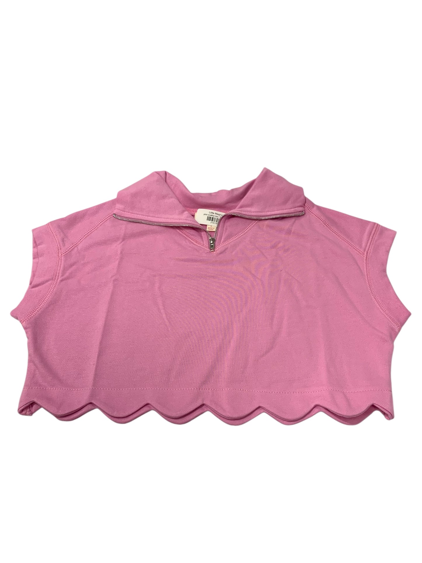 pink scallop top