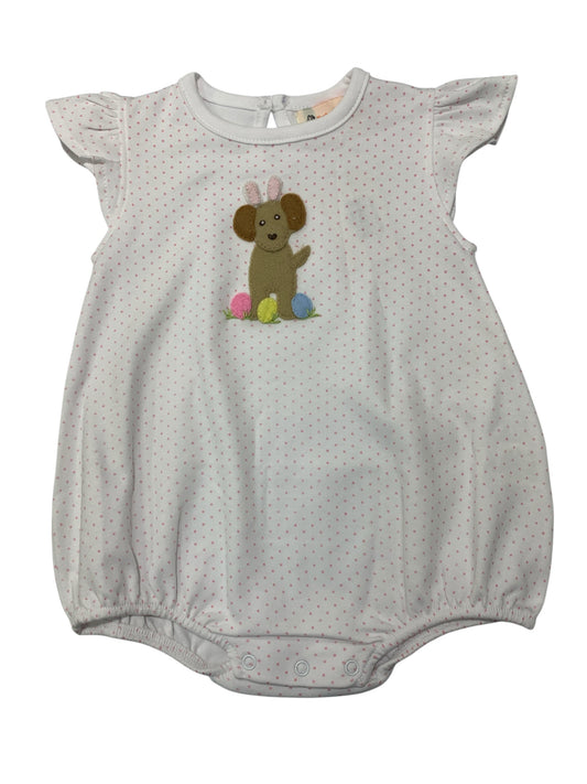 Pink mini dot bubble with easter pup