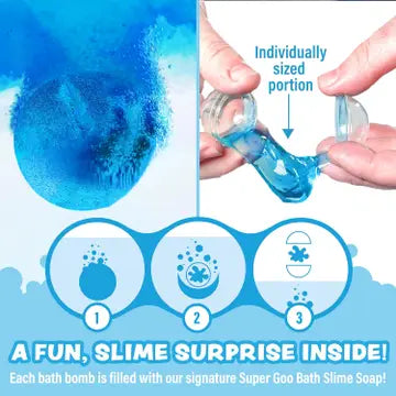 Bath slime surprise bath bombs