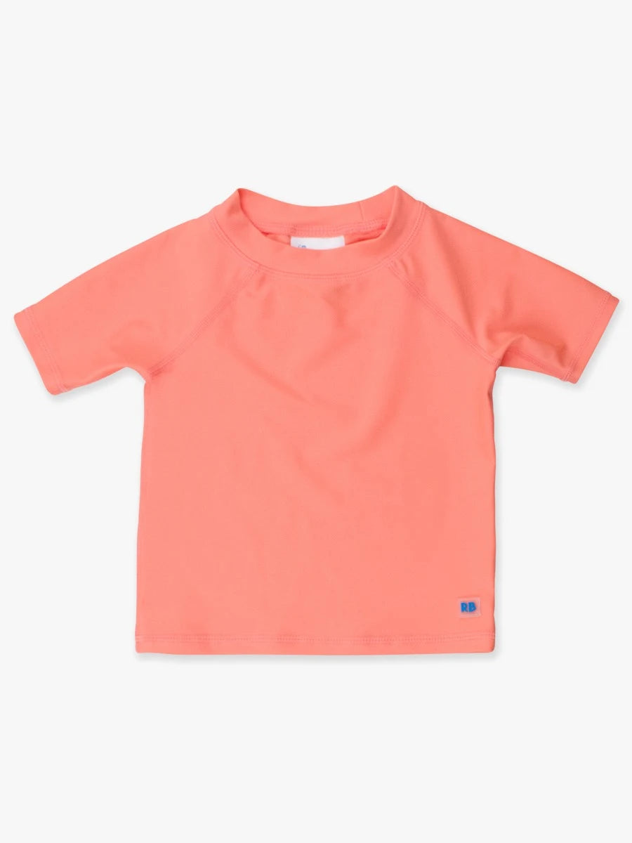 Coral short sleeve rash guard