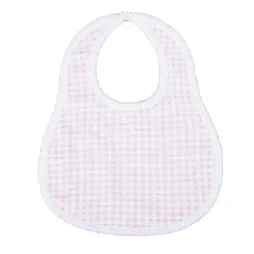 Pink mini check bib