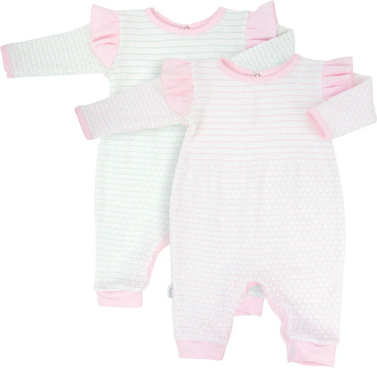 Paty Knit Angel Sleeve-mint/pink