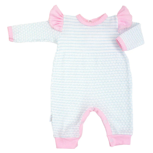 Paty Knit Angel Sleeve-Blue/Pink