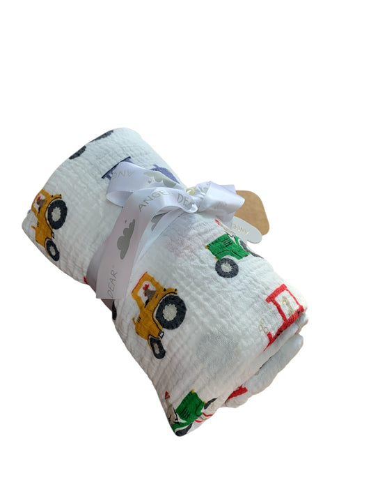 Tractor swaddle blanket