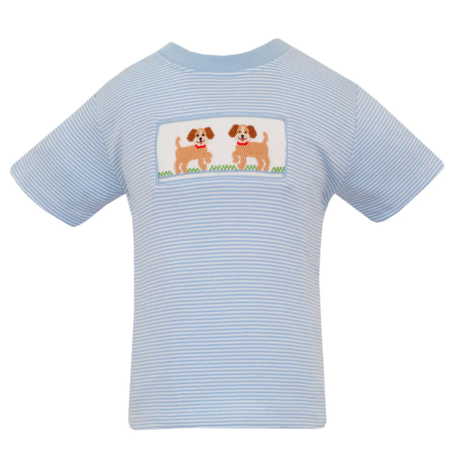 PUPPIES-Lt .blue knit stripe