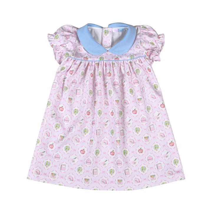 School Pima Scallop collar dress