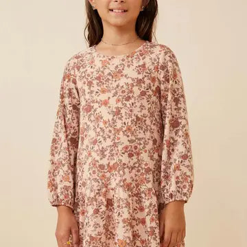 Brown floral dress