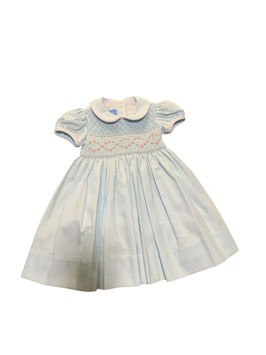 Lt. Blue French pique dress with collar