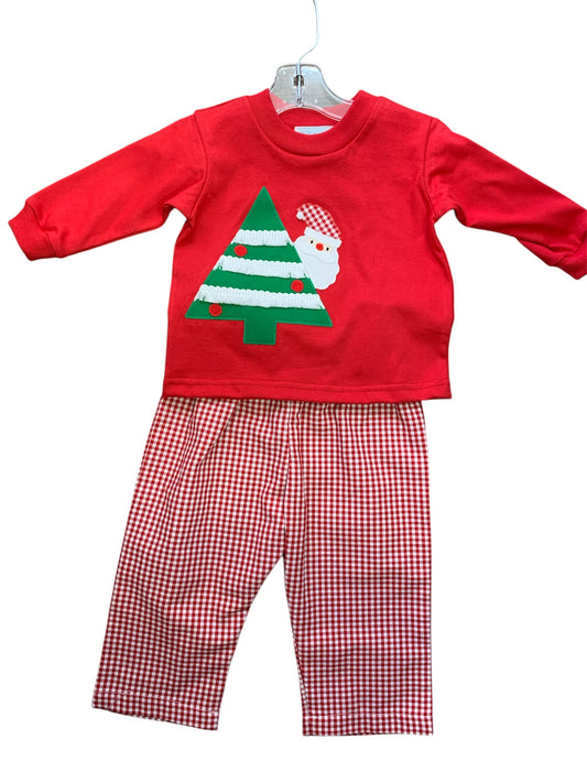 Santa/Tree LS tee