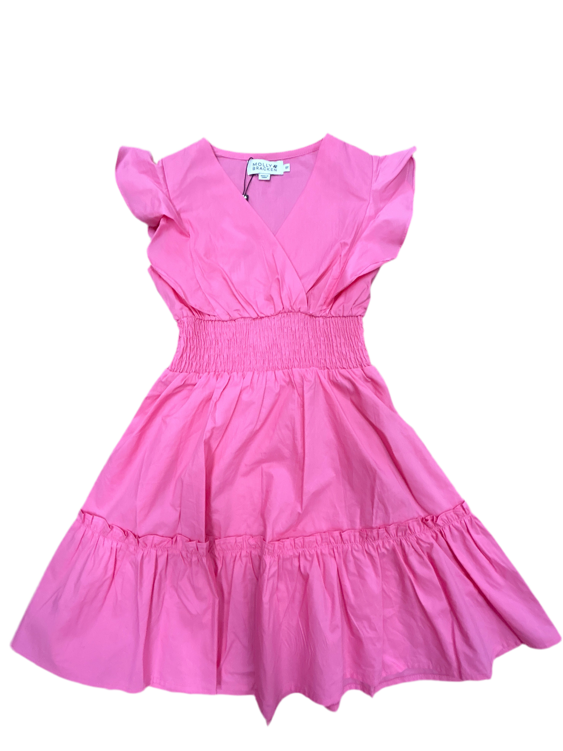 molly bracken pink dress LONG DRESS WITH RUFFLES