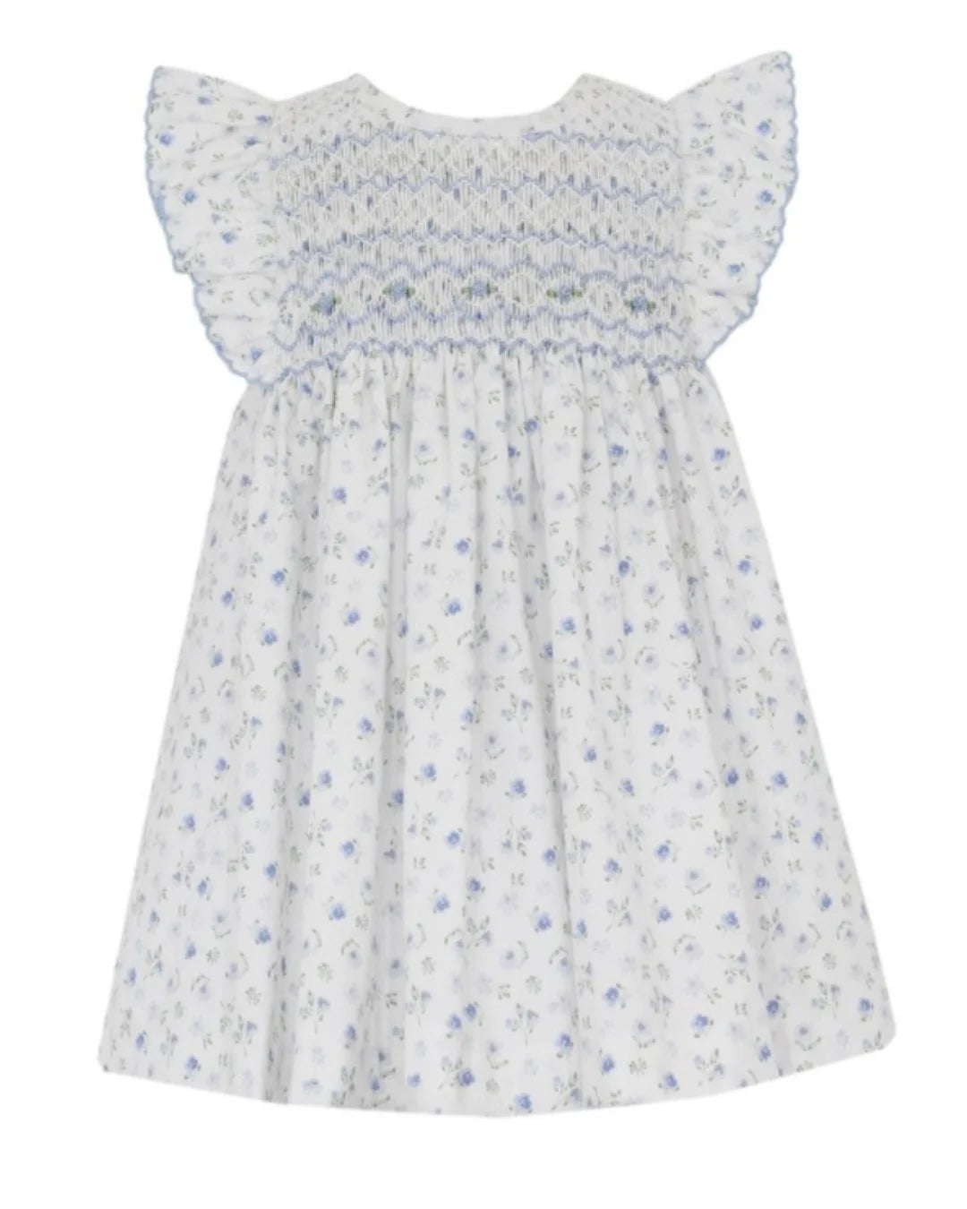lily French blue floral sleeveless dress