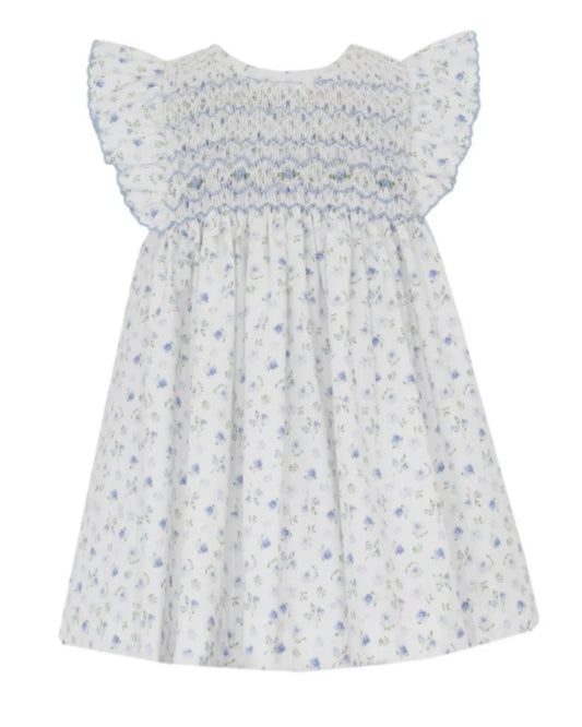 lily French blue floral sleeveless dress