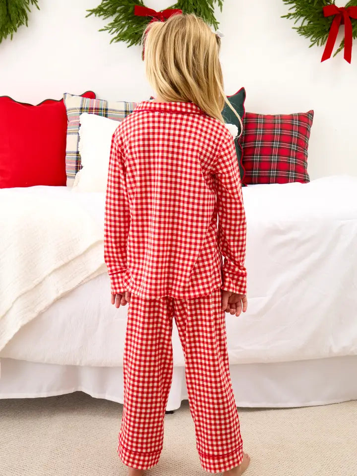 Red & White Gingham pj set